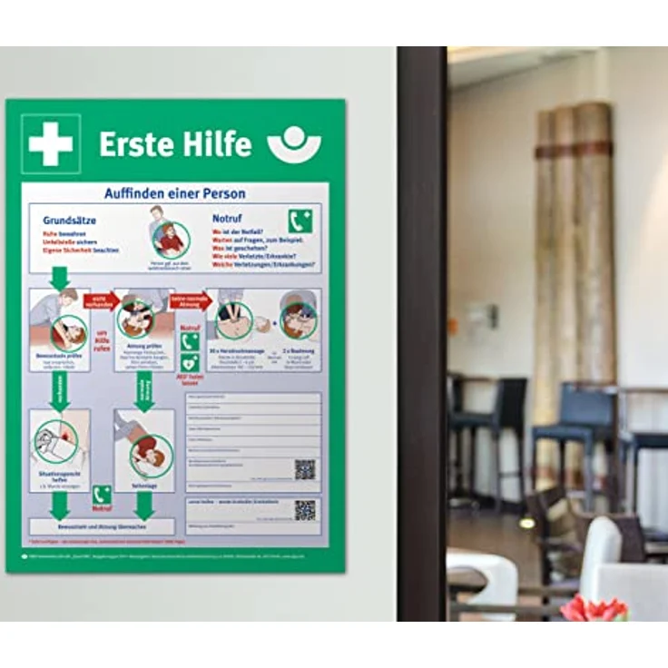 Anleitung zur Ersten Hilfe, Hart-PVC, 400 x 560 mm, Erste Hilfe Schild, Rettungszeichen, 40 x 56 cm – Bild 4