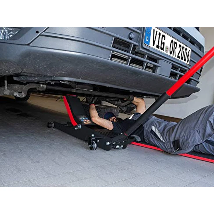 Vigor Knieschutz Mechaniker Matte V2338-XL, XL Liegefläche, gelenkschonend, schwarz/rot – Bild 4