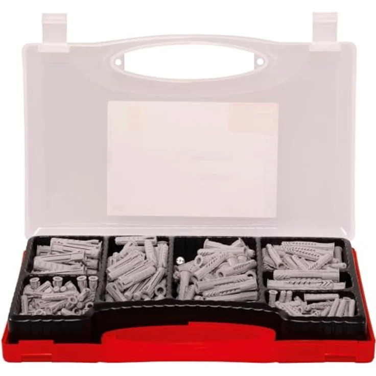 fischer 040991 Sortimentsbox RED-Box mit Universaldübel UX und Spreizdübel SX-Für zahlreiche Baustoffe und vielfältige Anwendungen-290 Teile-Art-Nr. 40991 - Preisvergleich – Bild 4