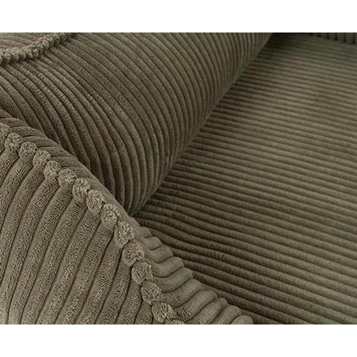 Knuffelwuff orthopädisches Hundebett aus Cord mit Handwebcharakter Nunavut XXL 120 x 85cm Khaki - abnehmbarer Bezug - waschbar - für große, mittelgroße und kleine Hunde - Formstabil und gelenkschonend – Bild 3
