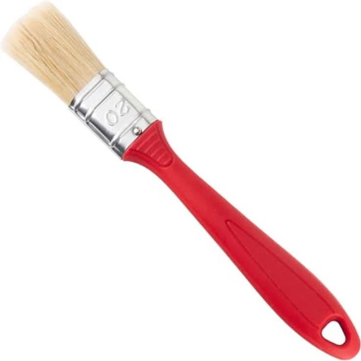 woplus Flachpinsel | Malerpinsel mit rotem Kunststoff-Griff, Bürstenbreite 20 mm, 25 Stück – Bild 3