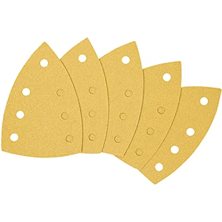 STIER Schleifblätter Universal Delta, 100 x 150, P60, 50 Stk., 7-Loch, Korund, Latexhaltiges stabiles D-Papier, Made in Germany – Bild 2