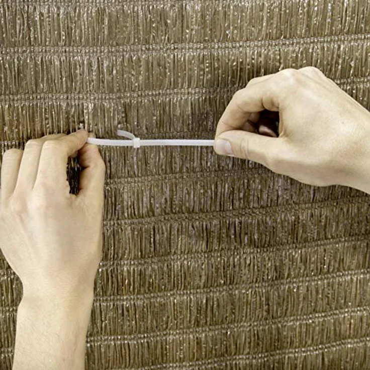 Windhager Sichtschutzm. Raffia, 90x300cm, braun, robuster Wind- und Sichtschutz in gewebter Bastoptik, wetterfest aus Kunststoff – Bild 5