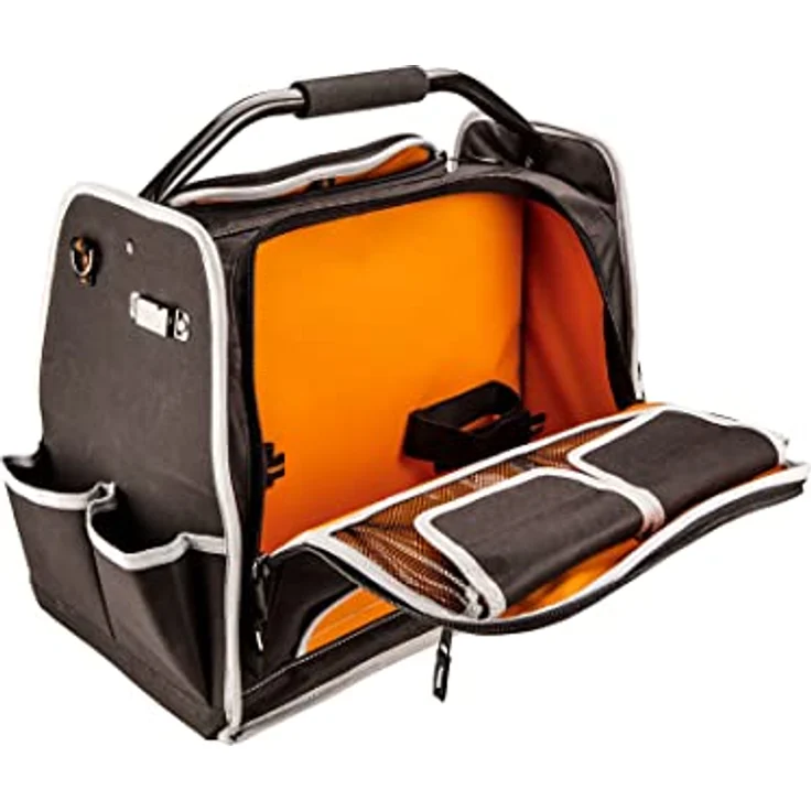NEO TOOLS Werkzeugtasche 49.5 x 38 x 27 cm (LxHxW), Nylon 600D, 32 Innentaschen, 12 Außentaschen, stabiler Boden, Griff und Riemen – Bild 3