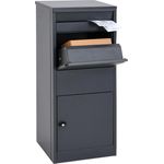 MCW Briefkasten G80, Großraumbriefkasten mit Dreifachschutz, schwarz
