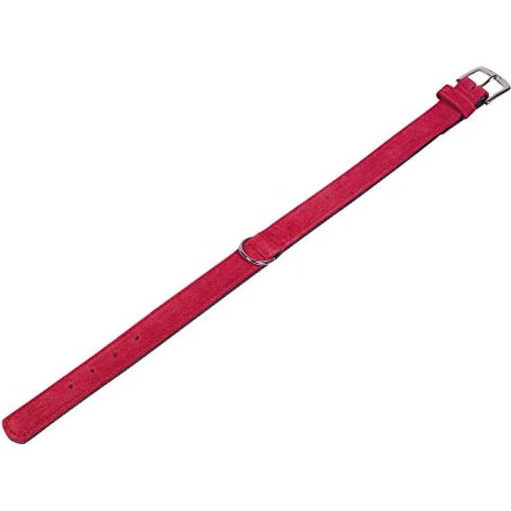 Nobby Halsband VELOURS, rot (Lollipop), 32 cm (25-30 cm), 14/16 mm, 1 Stück