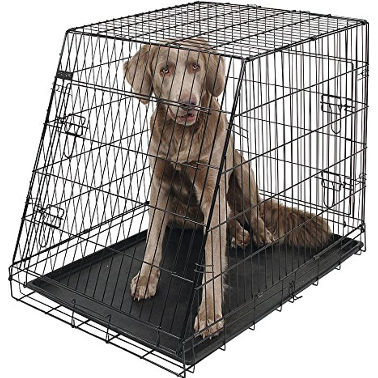 Kerbl 81367 Gittertransportbox, klappbar, 76 x 54 x 64 cm, 2 Türen, schwarz – Bild 4