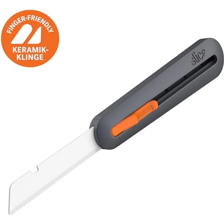 SLICE Cuttermesser Slice 10559, Manuelles Teppichmesser mit keramischer Klinge, 4 Schneidpositionen, robuster Nylon-Griff – Bild 2