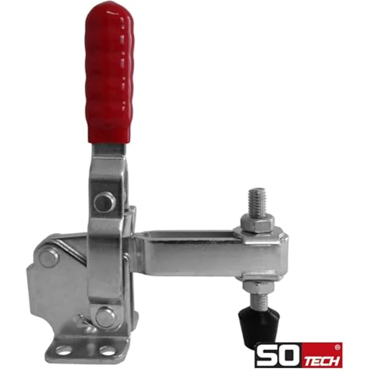 SO-TECH Kniehebelspanner 2er Set, Haltekraft bis 227 kg, rot, ideal für präzise Montage und Fixierung – Bild 2
