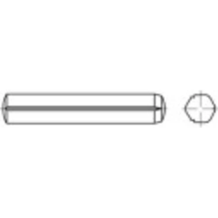 Toolcraft Zylinderkerbstift (Ø 12 mm, L 80 mm) für RC-Autos, 25er Pack aus Stahl