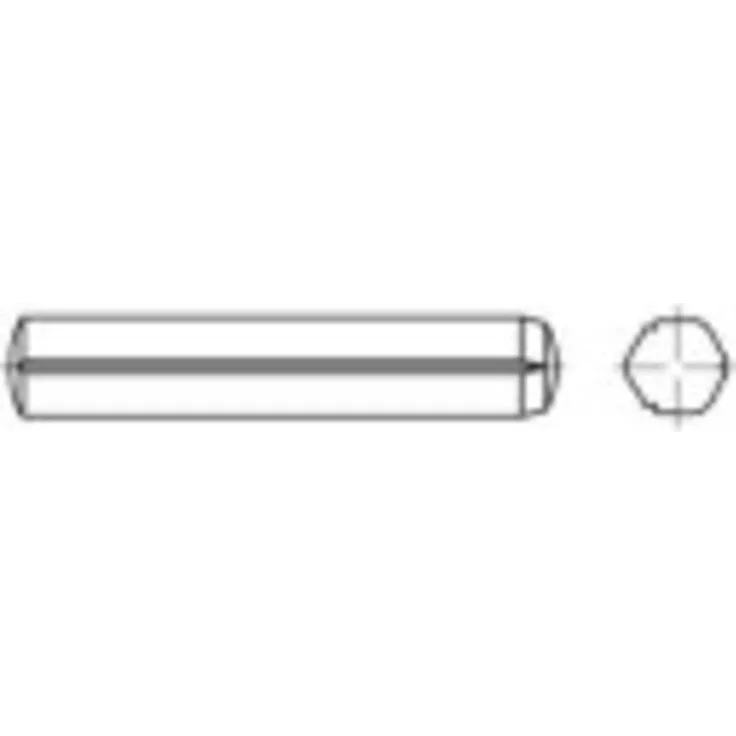 Toolcraft Zylinderkerbstift (Ø 2,5 mm, L 14 mm), Stahl, DIN-Norm 1473, 250 Stück