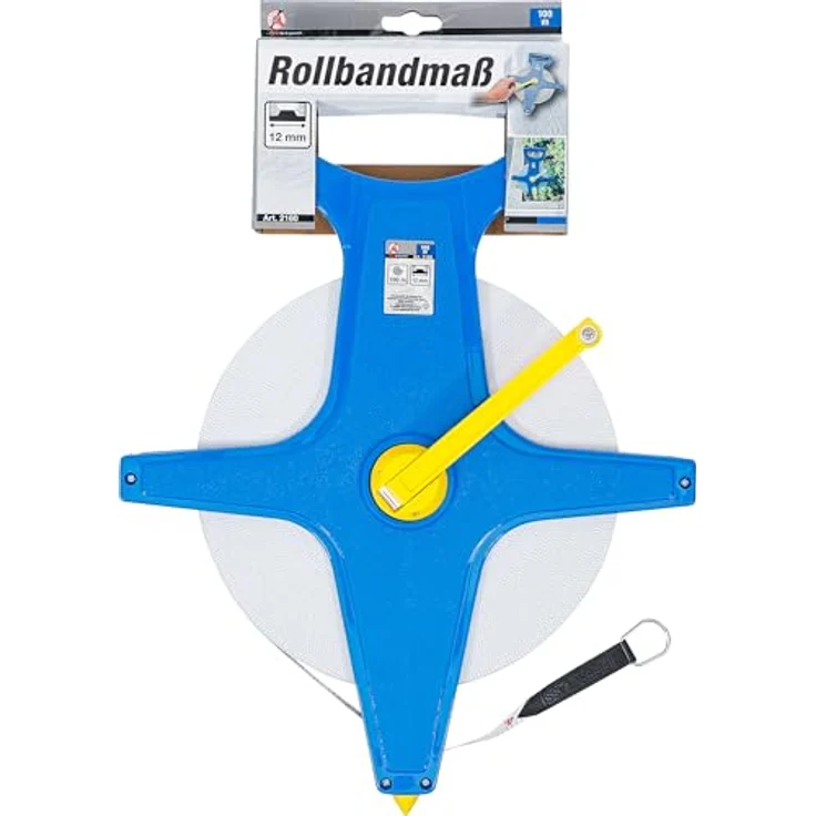Kraftmann 2160 Rollbandmaß 100 m Breite 12 mm Fiberglas beideitsig markiert, Zoll- und Meter-Skala Maßband, Bandmaß – Bild 6