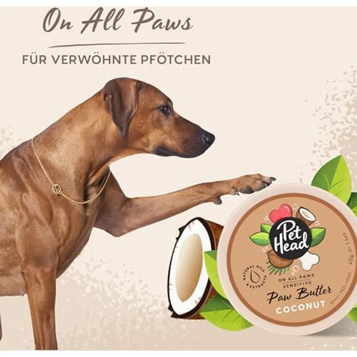 Pet Head Pfotenbalsam Paw Butter Coconut, 40 g - feuchtigkeitsspendend, mit Sheabutter und Aloe Vera, tierversuchsfrei – Bild 3