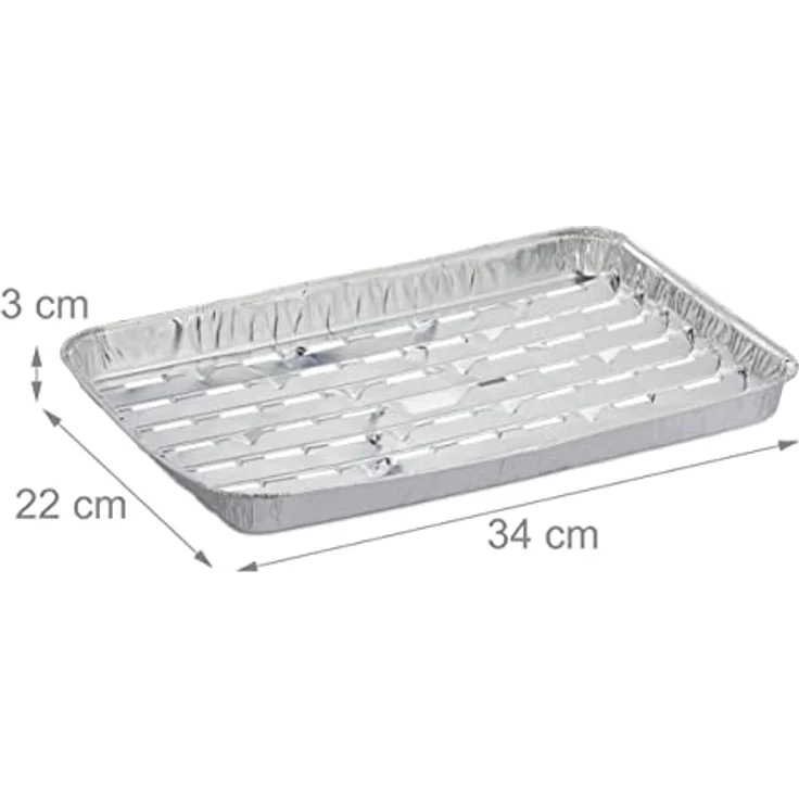 relaxdays Grillschale Alu im 25er Set, Aluminium, Hitzebeständig bis 260 °C, für Grill und Ofen geeignet – Bild 4