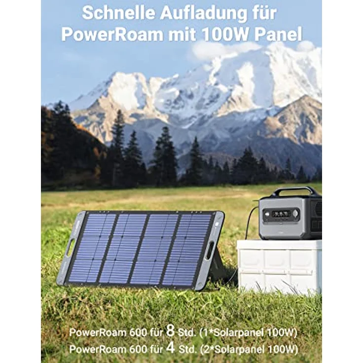 UGREEN Faltbares Solarpanel Schnellaufladung für gängige Power Station Monokristalline Solarmodul mit 23% Umwandlungseffizienz, ETFE Material für Outdoor Camping und Heim-Backup (200W) – Bild 2