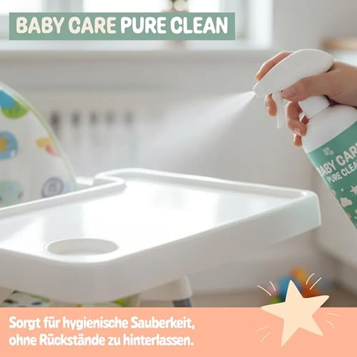 HOTREGA® Baby Care Pure Clean 500 ml Universalreiniger, ohne aggressive Chemikalien, sanft für Babyspielzeug und Möbel – Bild 3