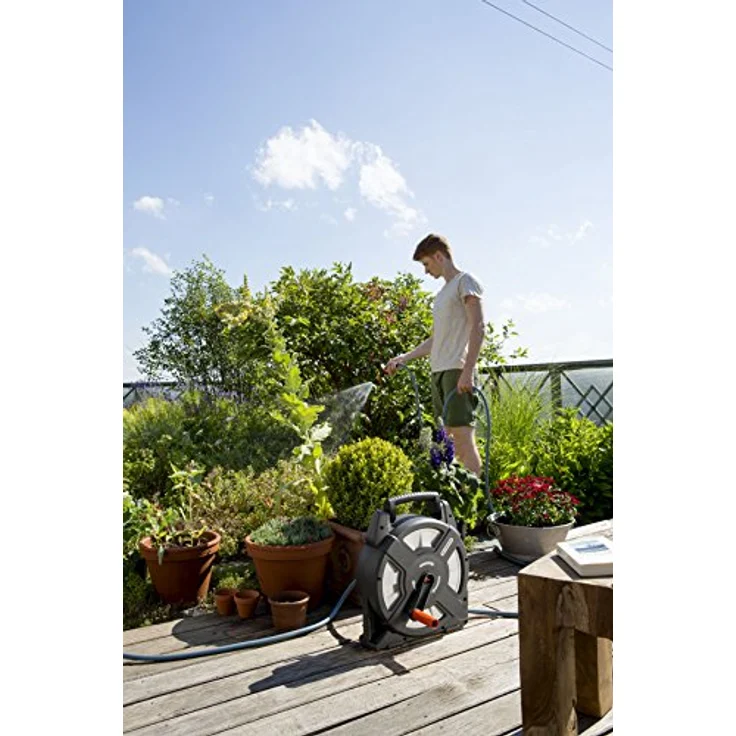 GARDENA Terrassen Schlauchbox city gardening 10 m Schlauch 11 mm Schlauchdurchmesser 18400-20 grau – Bild 5