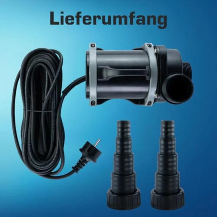 Jebao Teichpumpe zur Trockenaufstellung | 9800l/h | ECO nur 85W | Externe Pumpe | Gartenpumpe | Filterpumpe, schwarz – Bild 7