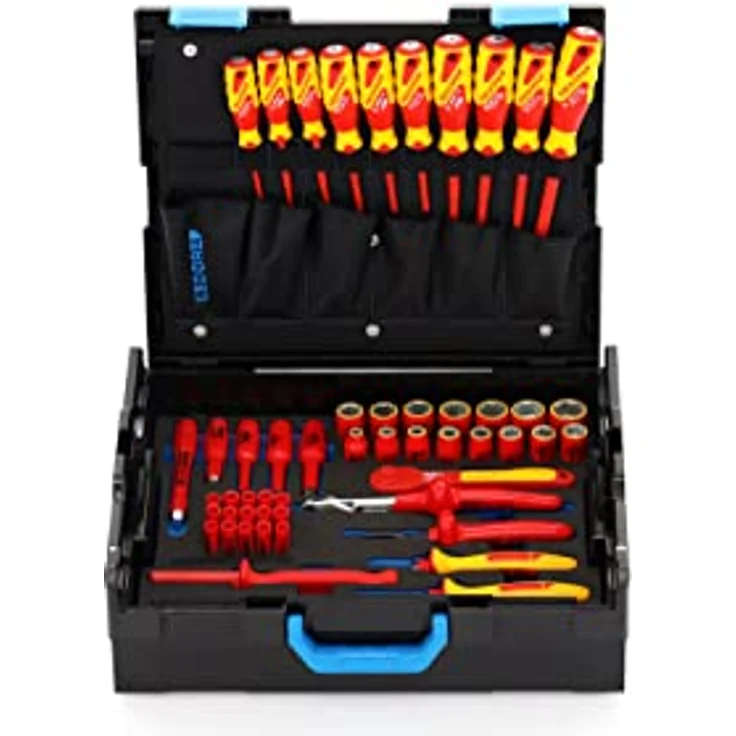 Gedore Werkzeugkoffer VDE-Werkzeugsortiment Hybrid, 53 Teile für Elektrofahrzeuge, EN 60900 isoliert, kompatibel mit Sortimo L-BOXX 136 – Bild 1