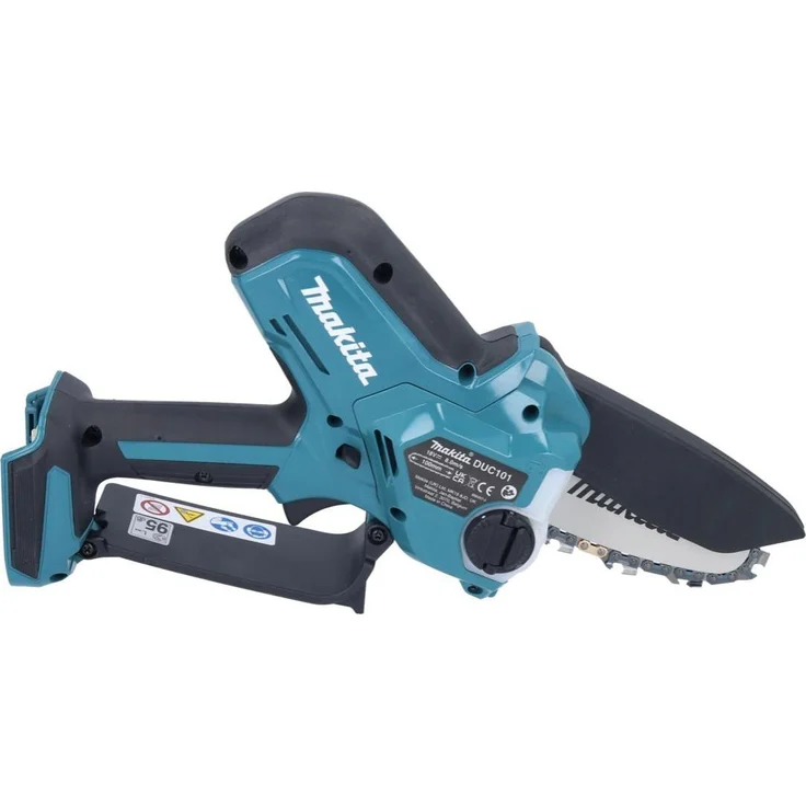 Makita DUC 101 RG, Akku Astsäge 18 V mit 10 cm Schiene, 2x 6,0 Ah Akku und Schnell-Ladegerät, bürstenlos, XPT, Automatische Kettenschmierung