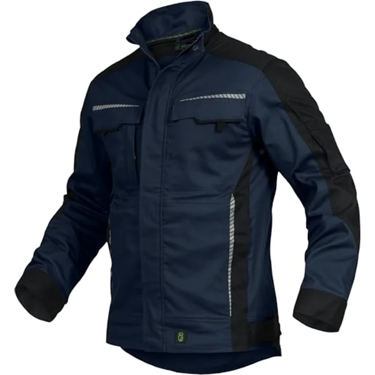 Leibwächter Arbeitsjacke Flex-Line Herren Arbeitsjacke, Reflektoren, Verstellbarer Jackensaum, Belüftungsösen, Schwarz – Bild 2