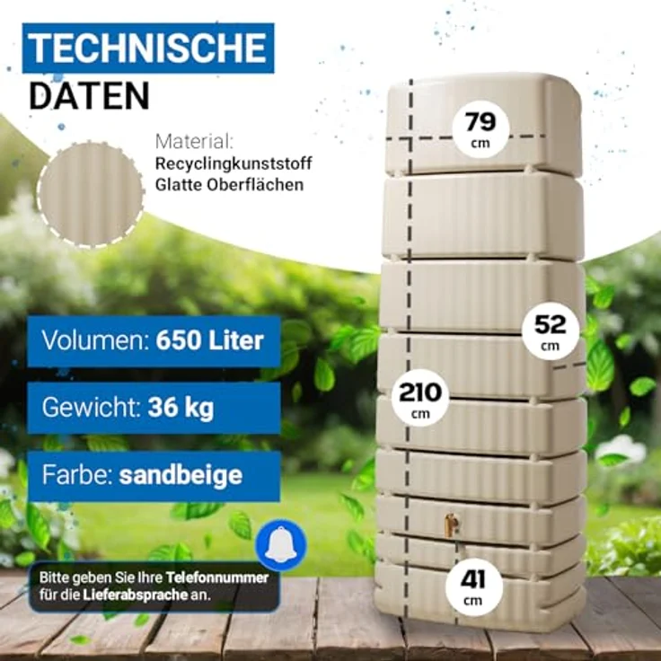 Garantia Wandtank Slim 650 L sandbeige - 211803 – Bild 4