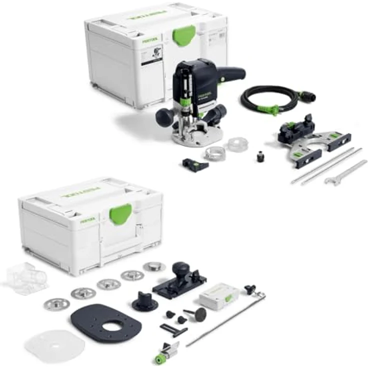 Festool Oberfräse OF 1010 REBQ-Set, Handlich und Ausgeleuchtet, im Systainer, blau – Bild 1