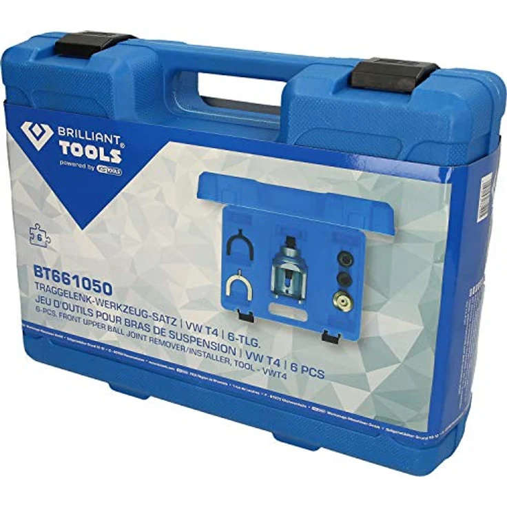 BRILLIANT TOOLS Traggelenk-Werkzeug-Satz BT661050, 6-tlg. für VW T4, inklusive Druckstücken und stabilen Transportkoffer – Bild 9