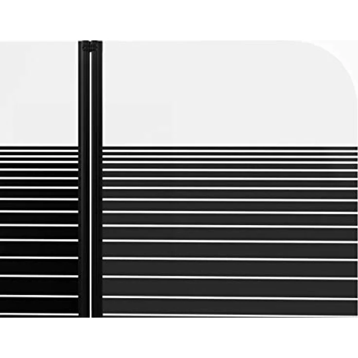 Marwell Black Lines Badewannenaufsatz 100 x 140 cm Duschwand für Badewanne 2-teilig faltbar in matt schwarz - Duschabtrennung aus 4 mm starken Einscheibensicherheitsglas – Bild 5