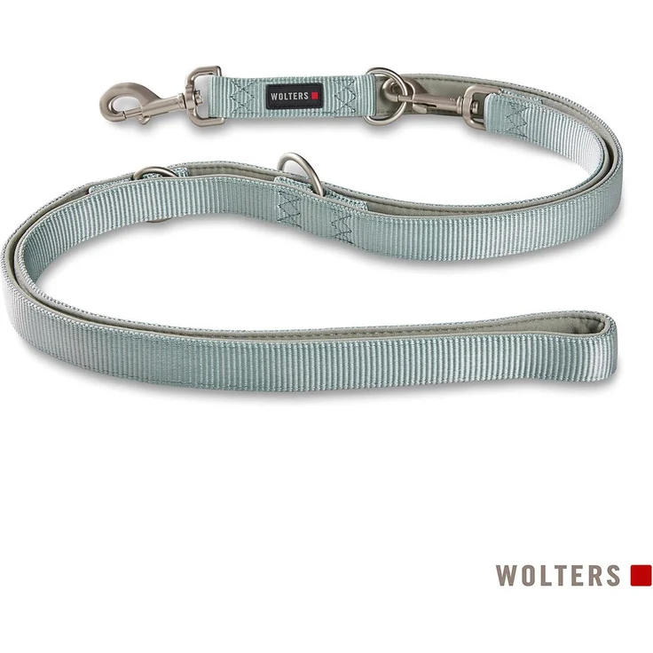 Wolters Hundeleine Professional Comfort, 2 Meter lang, verstellbar, salbei grün, mit Nylon/Neopren Polsterung – Bild 1