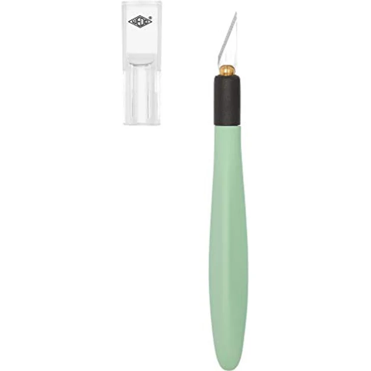 Werner Dorsch Comfortline Pastell Cuttermesser, Skalpell mit 15 cm scharfer Klinge, mintgrün/schwarz und 5 Ersatzklingen – Bild 3