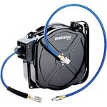 Metabo Schlauchaufroller SA 312, Automatik Schlauchtrommel mit 12 mm Außendurchmesser und 8 mm Innendurchmesser