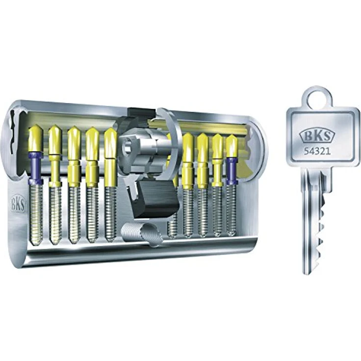BKS Profilzylinder 88120014 N, mit GF, BL 31/31 mm, mit 3 Schlüsseln, 31/31 – Bild 1