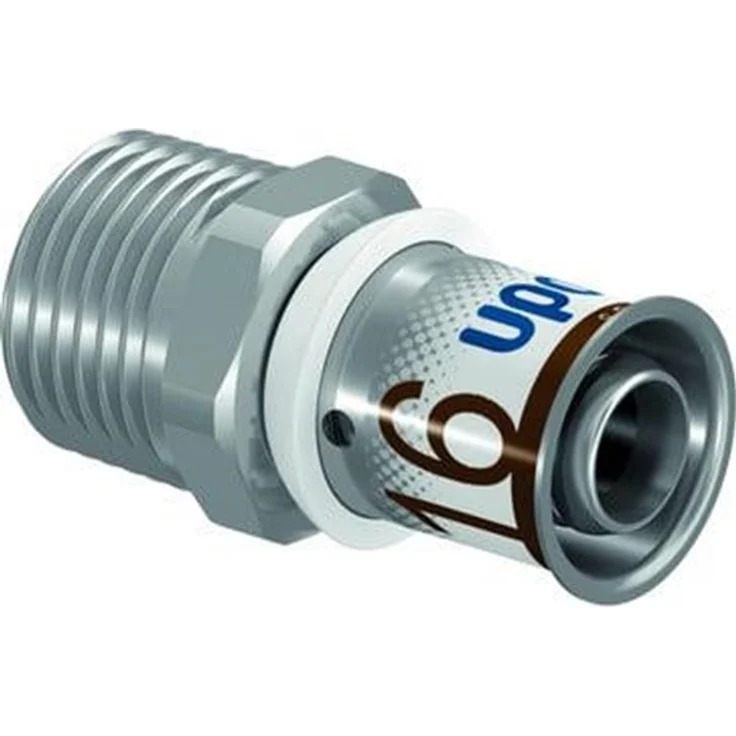 Uponor s-press plus Adapter für Sanitärarmaturen, Außengewinde 16 mm x 12 mm, für Bewässerungszubehör