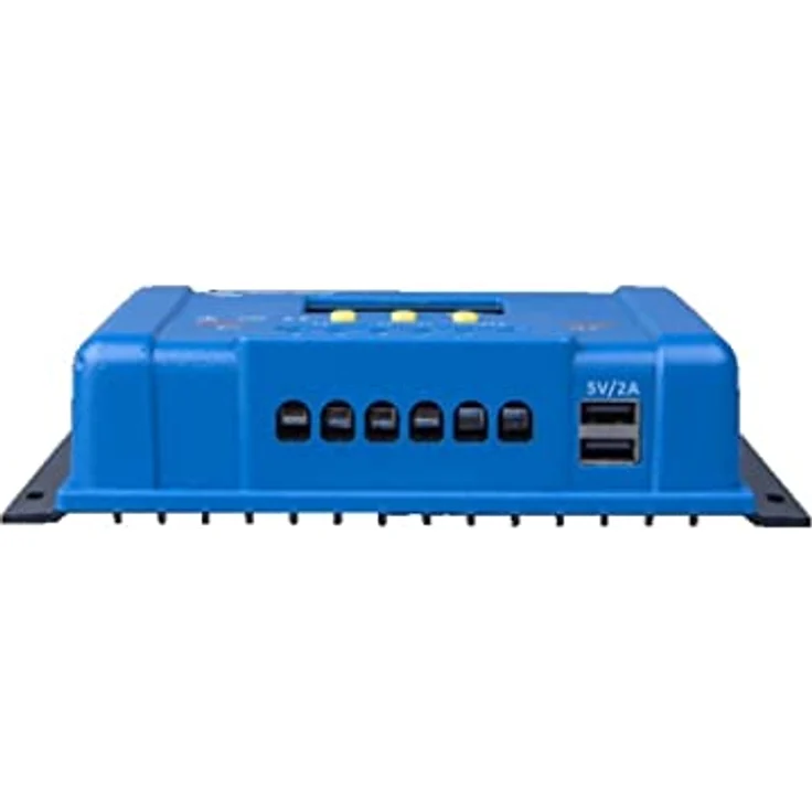 Victron Energy BlueSolar PWM-LCD&USB 48-Volt 20A Laderegler mit LCD-Anzeige und USB-Ausgängen, blau – Bild 2