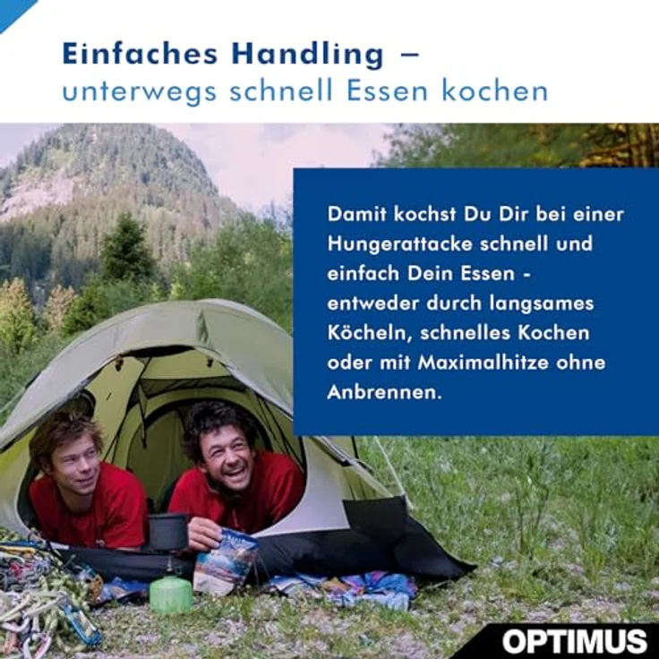 Optimus Crux, Gaskocher mit minimalem Gewicht und einklappbarem Brennerkopf, in praktischer Neoprentasche – Bild 4