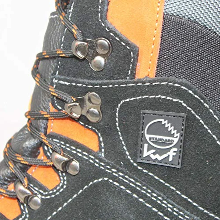 Lupriflex Sportive Hunter S3 SRC, Sicherheitsschuhe Forststiefel, wasserdicht, Schnittschutz, Gr. 48, schwarz/Signalorange – Bild 6