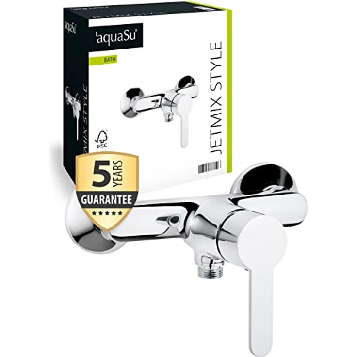 'aquaSu® Einhandmischer Jetmix Style für Brause | Chrom | Wasserhahn | Einhebelmischer | Armatur | Mischbatterie | Duscharmatur – Bild 1