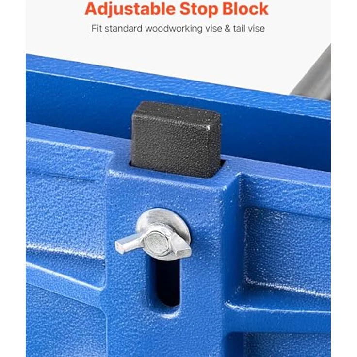 VEVOR Schnellspanner-Schraubstock für Holzbearbeitung, 17,78 cm Backenbreite, 20,32 cm Backenöffnung, Gusseisenkonstruktion mit verstellbarem Frontanschlag – Bild 4