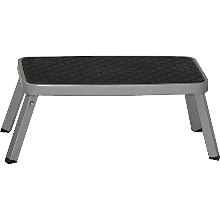 BRUNNER Klapptritt Kinta, Stahl Trittleiter mit großer AntiRutsch-Oberfläche und einklappbaren Beinen для Wohnmobil und Camping