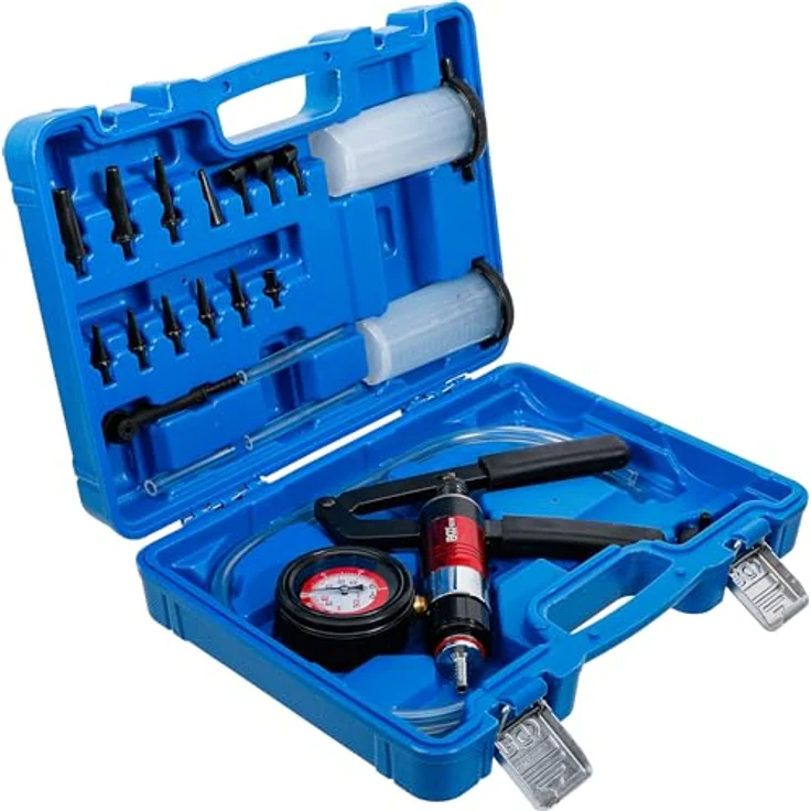 BGS technic BGS 8038 | Vakuum-Druckpumpen-Satz | Vakuumpumpe | Bremsenentlüfter | Bremsentlüftungsgerät | Vakkumtester | im Koffer – Bild 2