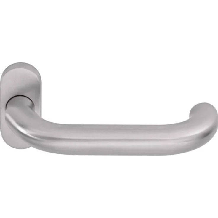 Ogro Türgriff + Fenstergriff, Profiltürdrückerlochteil 8100V/6621 ER (Türgriff), schräg, fest-drehbar, 152mm, 68,5mm, 9mm, oval, DIN links/rechts – Bild 1