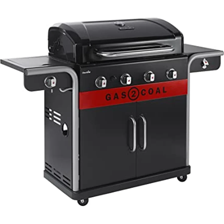 Char-Broil Gas2Coal 440 (2.0) Hybrid Grill - 4 - Brenner Gas & Kohlegrill mit Seitenbrenner, Schwarz – Bild 2