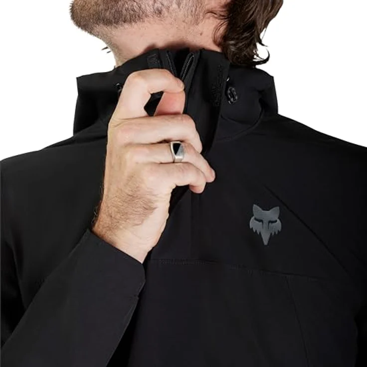Fox Ranger Wind Pullover, Herren Velojacke, winddicht mit verstellbarer Kapuze, schwarz, L – Bild 5