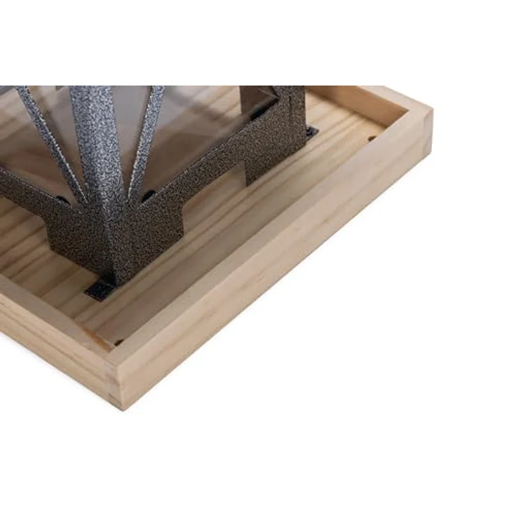 Karlie Vogelhaus Vogelfutterhaus Vogelfutterstation Ruth, 22 x 22 x 32 cm, langlebiges Holz, transparente Acrylwände, Metallrahmen – Bild 4