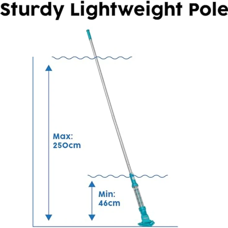 Bestway® Poolpflege-Set AquaSurge™ mit akkubetriebenem Poolsauger, Kescher und Poolbürste für Poolgrößen bis 610 cm, kabellos mit USB-Aufladung – Bild 8