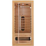Artsauna Infrarotkabine Kiruna90 Dual Technologie, BxTxH: 90 x 90 x 190 cm, für 1 Personen, Hemlockholz, HiFi-System, Bluetooth, LED-Farblicht, Natur