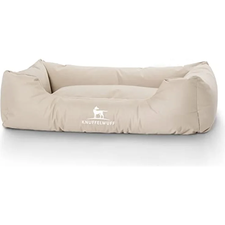 Knuffelwuff Hundebett Finlay Nylongewebe XXXL 155 x 105cm Beige - Hundesofa mit erhöhte Ränder und abnehmbarem Bezug - leicht zu reinigen – Bild 2