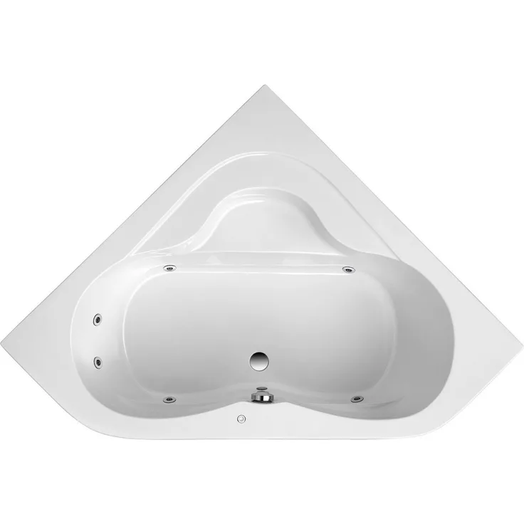 OTTOFOND Whirlpool-Badewanne Lucia, (Komplett-Set, 1-tlg), Typ 1, chrom