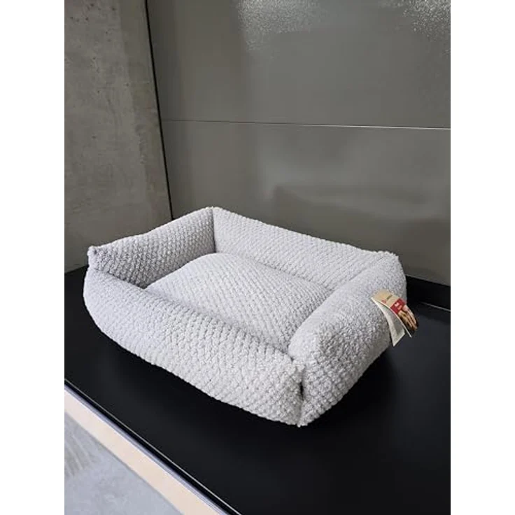 Flamingo Panier Jacquard Rectangle Gris - 65x50x20cm - Lavable - Fond Anti-dérapant - Housse amovible Avec fermeture éclair - Plüsch mit 320 g/m² - Waschbar bei 30°C – Bild 5